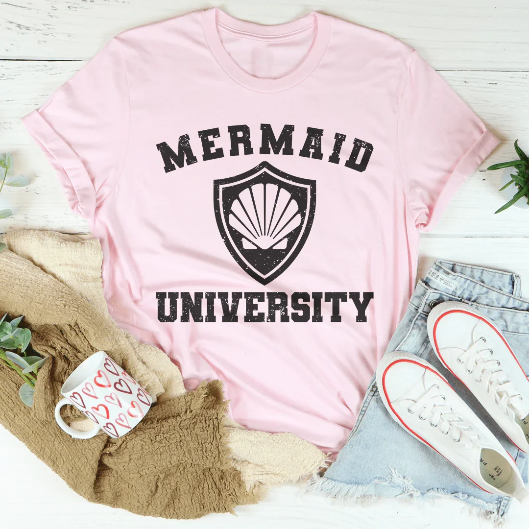 Mermaid University Tee Peachy Sunday