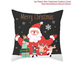 Merry Christmas Decoration Xmas Gift New Year For Home Reindeer Santa Claus Xmas Series Cushion Cover Case Pillow Custom Zippered Square Pillowcase Tree Cushion Cover Christmas Ornament Stevvex