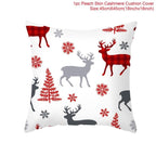 Merry Christmas Decoration Xmas Gift New Year For Home Reindeer Santa Claus Xmas Series Cushion Cover Case Pillow Custom Zippered Square Pillowcase Tree Cushion Cover Christmas Ornament Stevvex