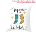 Merry Christmas Decoration Xmas Gift New Year For Home Reindeer Santa Claus Xmas Series Cushion Cover Case Pillow Custom Zippered Square Pillowcase Tree Cushion Cover Christmas Ornament Stevvex