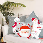 Merry Christmas Decoration Xmas Gift New Year For Home Reindeer Santa Claus Xmas Series Cushion Cover Case Pillow Custom Zippered Square Pillowcase Tree Cushion Cover Christmas Ornament Stevvex
