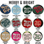 Imperfect Merry Bright 3D Handcrafted Wooden Christmas Ornament Set Limited Edition Tree Hanging Decor