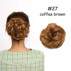 Messy Bun Scrunchy Hair Bun Fake Hair Synthetic Women Chignon Elastic Hair Band Hairpieces For Women Updo Donut Chignon Clip in Hair Extension For Volumized Hair Buns For Girls