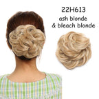 Messy Bun Scrunchy Hair Bun Fake Hair Synthetic Women Chignon Elastic Hair Band Hairpieces For Women Updo Donut Chignon Clip in Hair Extension For Volumized Hair Buns For Girls
