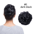 Messy Bun Scrunchy Hair Bun Fake Hair Synthetic Women Chignon Elastic Hair Band Hairpieces For Women Updo Donut Chignon Clip in Hair Extension For Volumized Hair Buns For Girls