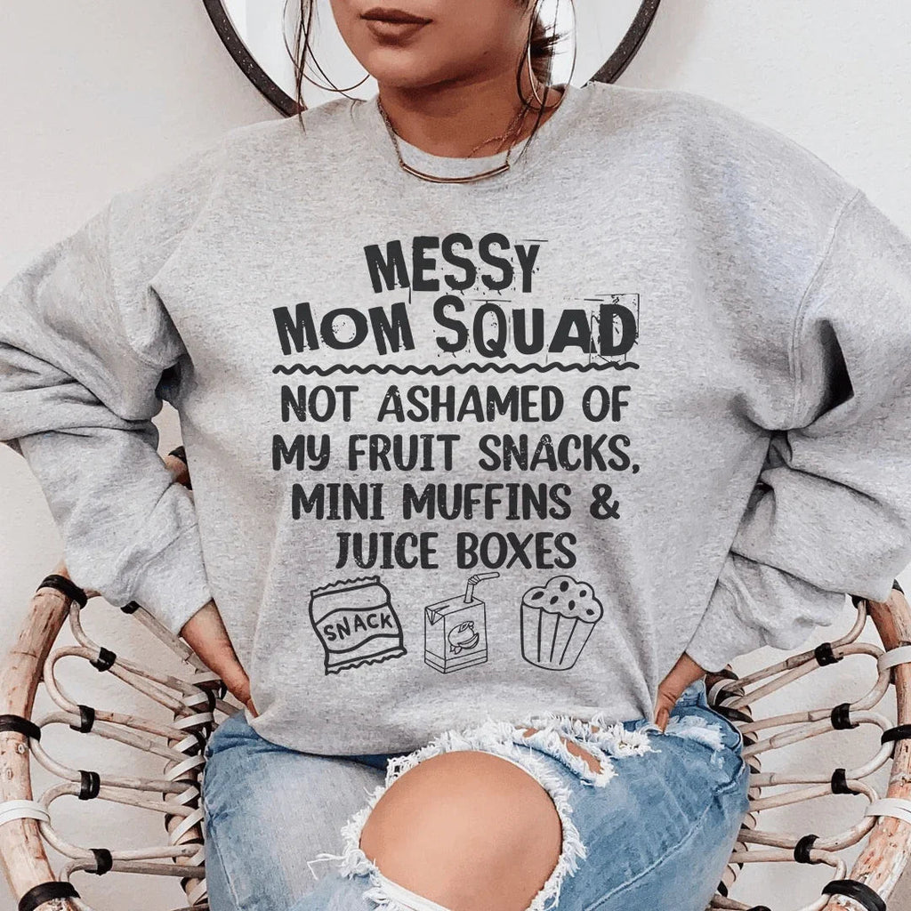 Messy Mom Squad Sweatshirt Peachy Sunday