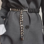 Metal Adjustable Chain Link Belts Fashion Belly Jewelry For Jeans Dresses Elegant Cool Style Lock Design Belts For Women Charming Belt Stevvex