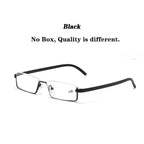 Metal Anti Blue Light Reading Glasses Men Half Frame Prescription Eyeglasses Male  Eyewear With Case For Men And Women Unisex Stylish Eyeglasses Glasses Clear Lens +1.75 Stevvex