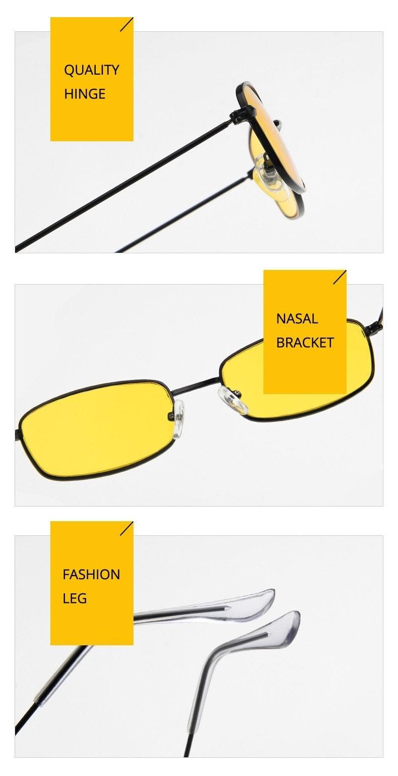 Metal Frame New Square Shape Sunglasses For Women & Men New  Decent & Elegant Lens Mirror New Popular Shades For Ladies Sun Glasses Stevvex
