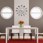 Metal Kitchen Wall Clock Creative  Kitchen Wall Clock 3D Modern Creative Kitchen Cutlery Spoon Fork Time Like Wall Clock Wall Sticker Room Home Decoration Quartz Wall Art Cutlery Mounted Clocks Modern Design Home Decorative