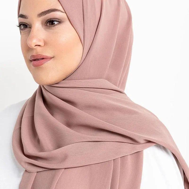 Crepe Scarf Crinkle Chiffon Hijab for Women Shawls Ripple Pleated (MH003) Mariam's Collection