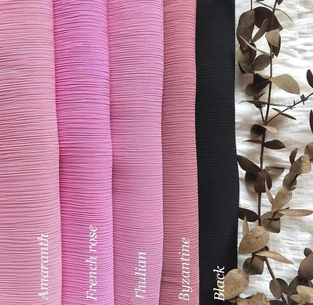 Crepe Scarf Crinkle Chiffon Hijab for Women Shawls Ripple Pleated (MH003) Mariam's Collection
