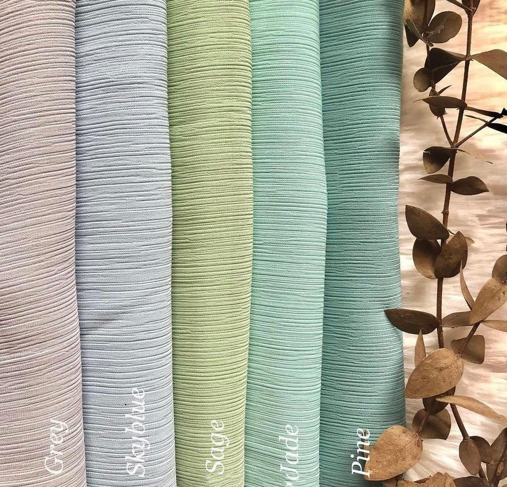 Crepe Scarf Crinkle Chiffon Hijab for Women Shawls Ripple Pleated (MH003) Mariam's Collection