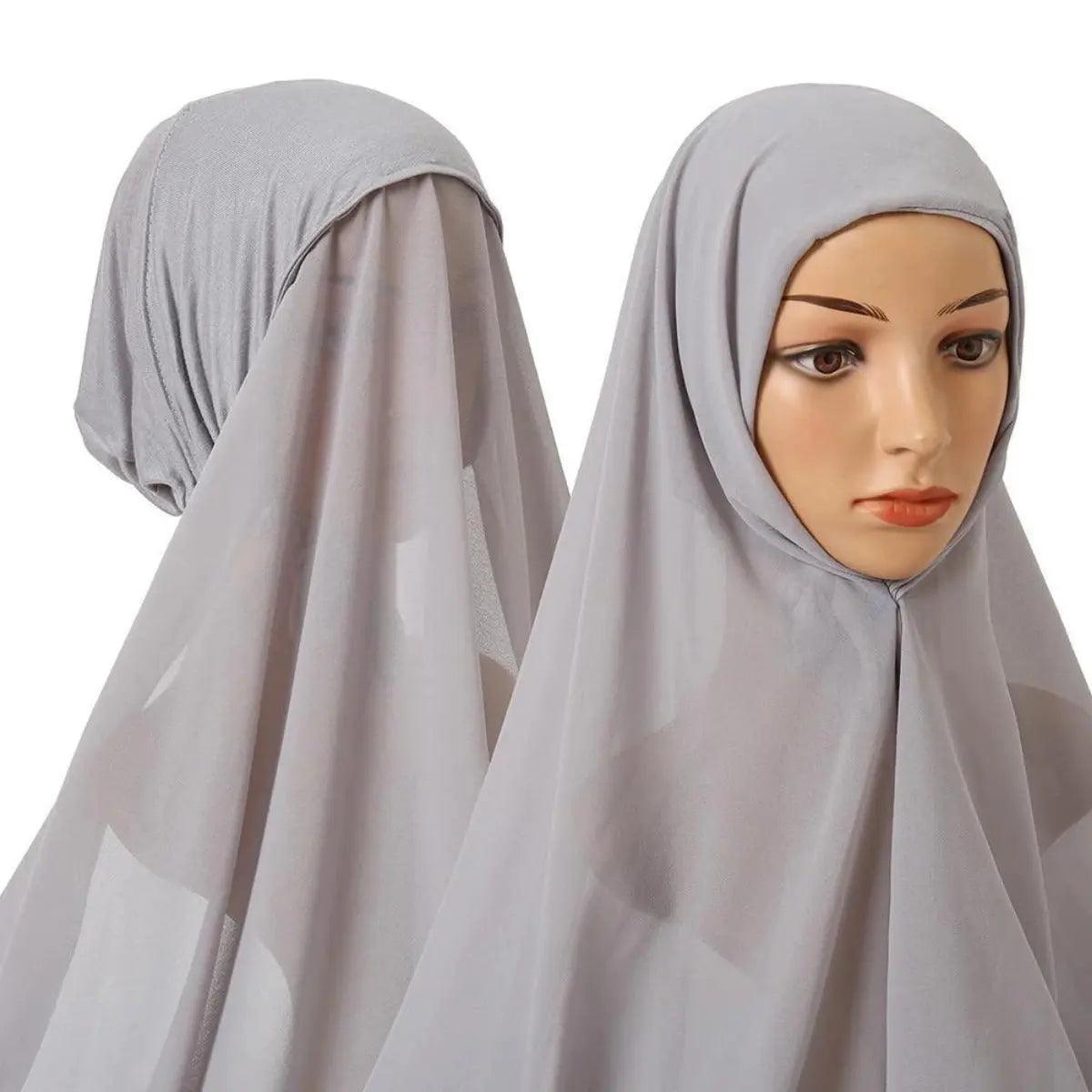 Chiffon Instant Hijab with Modal Undercap (MH004) Mariam's Collection