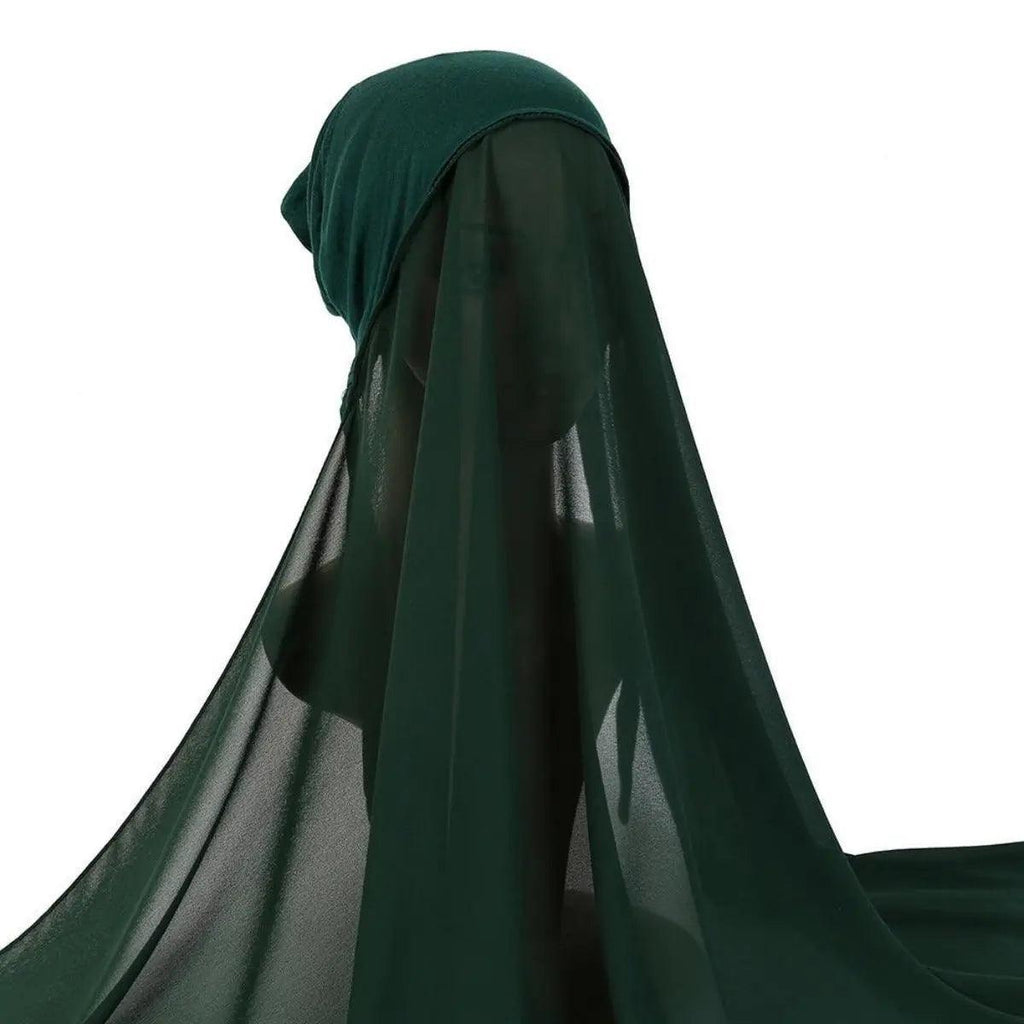 Chiffon Instant Hijab with Modal Undercap (MH004) Mariam's Collection