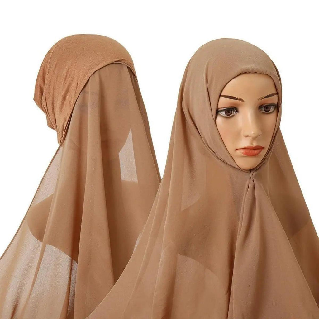 Chiffon Instant Hijab with Modal Undercap (MH004) Mariam's Collection