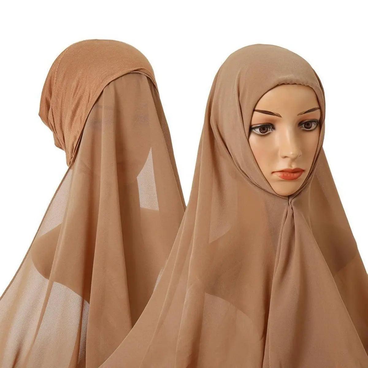 Chiffon Instant Hijab with Modal Undercap (MH004) Mariam's Collection