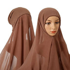 Chiffon Instant Hijab with Modal Undercap (MH004) Mariam's Collection