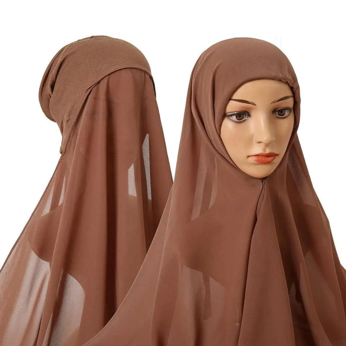 Chiffon Instant Hijab with Modal Undercap (MH004) Mariam's Collection