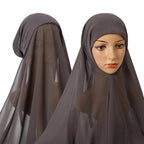 Chiffon Instant Hijab with Modal Undercap (MH004) Mariam's Collection