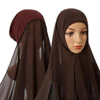 Chiffon Instant Hijab with Modal Undercap (MH004) Mariam's Collection