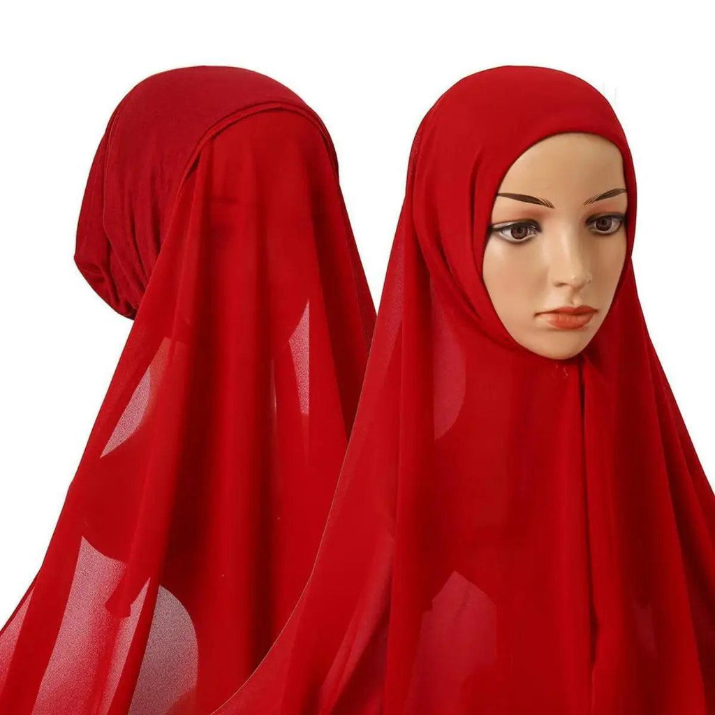 Chiffon Instant Hijab with Modal Undercap (MH004) Mariam's Collection