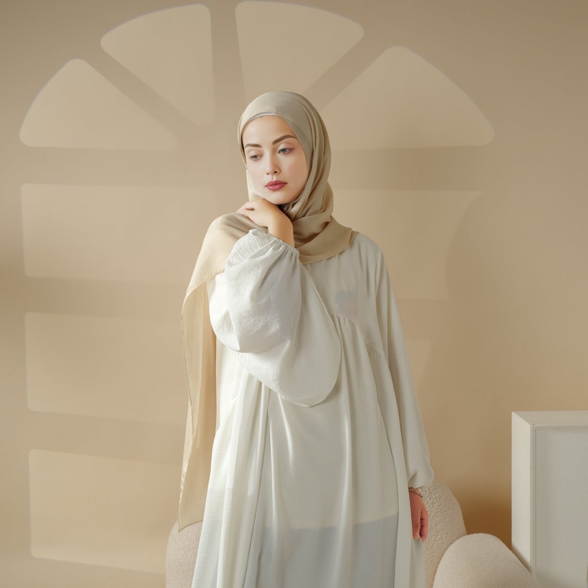 MH013 Textured Satin Star Hijab - SJB-DIAMOND ELITES