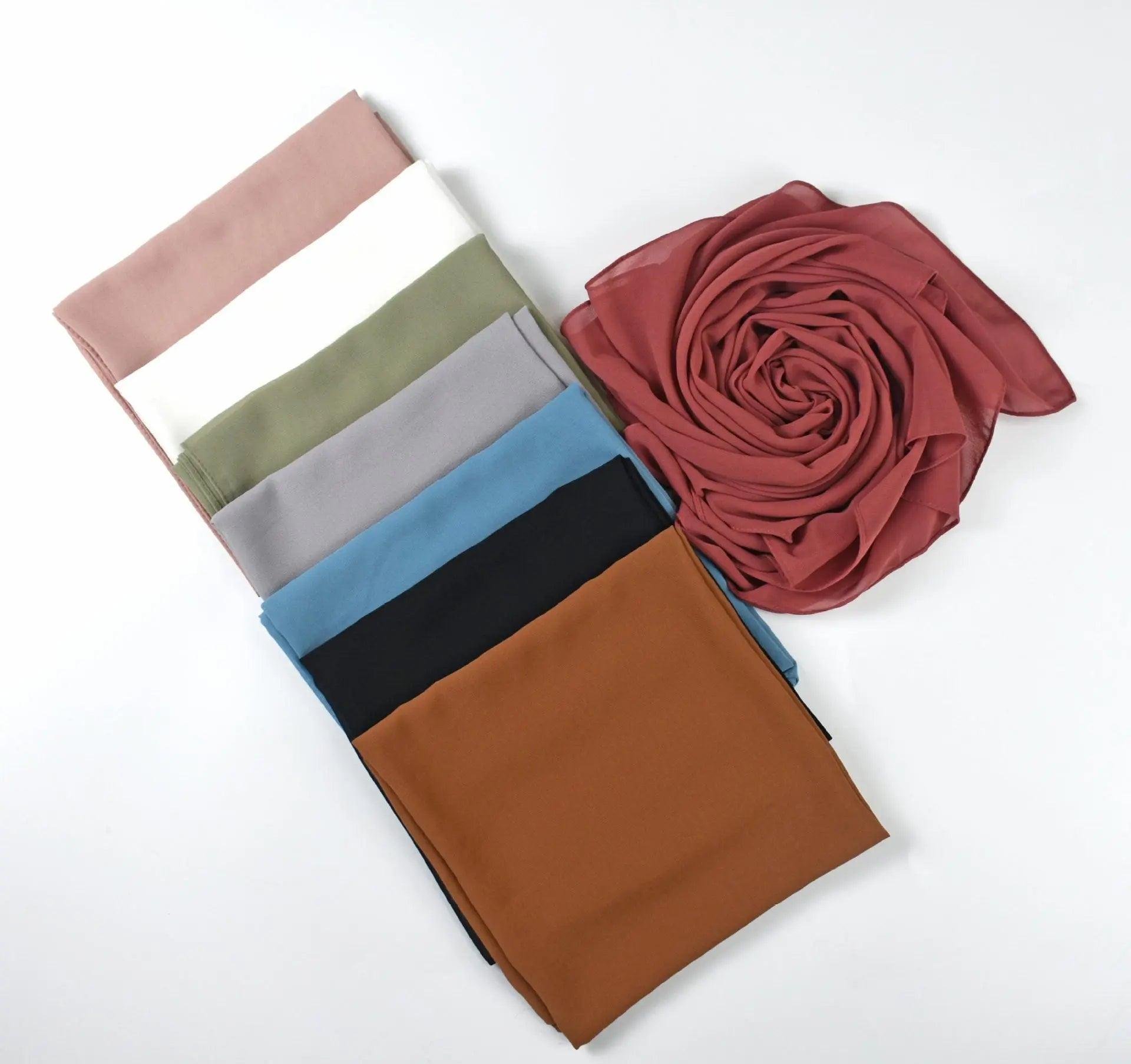Pearl chiffon square hijab (MH028) - SJB-DIAMOND ELITES