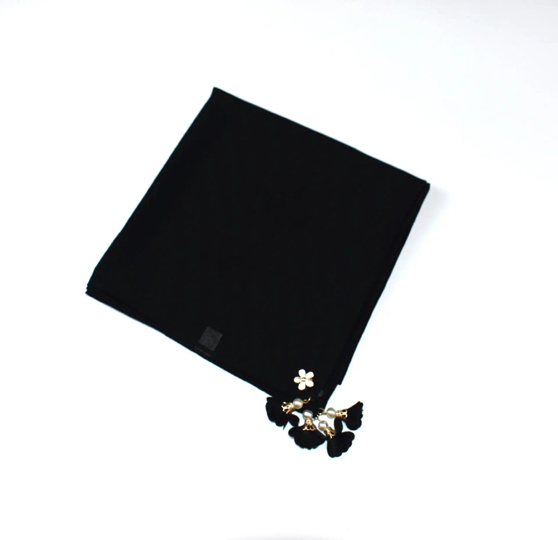 Pearl chiffon square hijab scarf (MH030) - SJB-DIAMOND ELITES