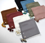 Pearl chiffon square hijab scarf (MH030) - SJB-DIAMOND ELITES