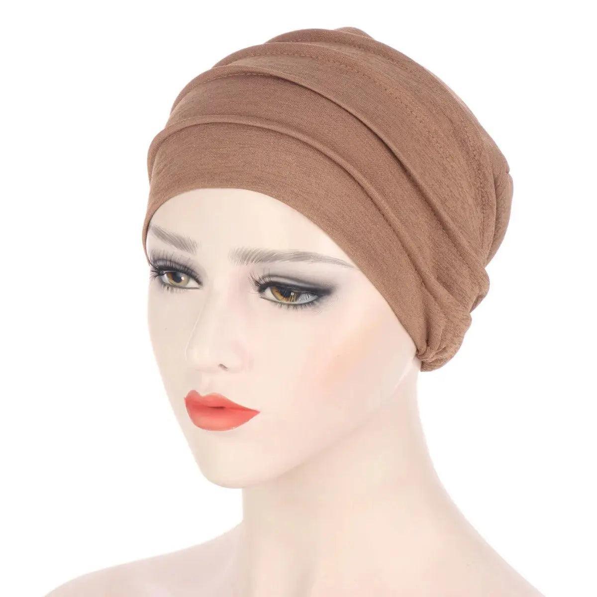 Solid Color Slub Cotton Undercap Hijab (MH031) - SJB-DIAMOND ELITES