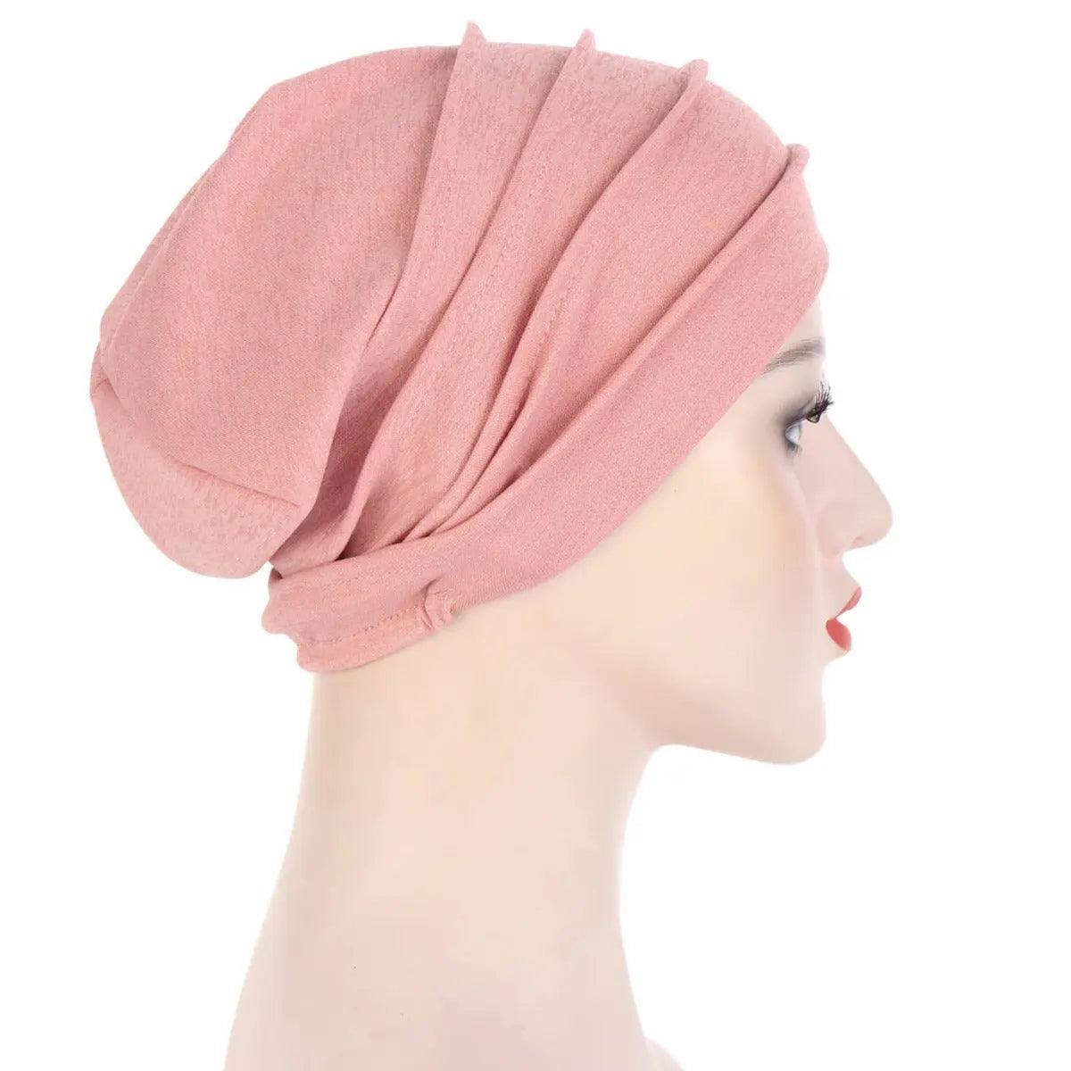 Solid Color Slub Cotton Undercap Hijab (MH031) - SJB-DIAMOND ELITES