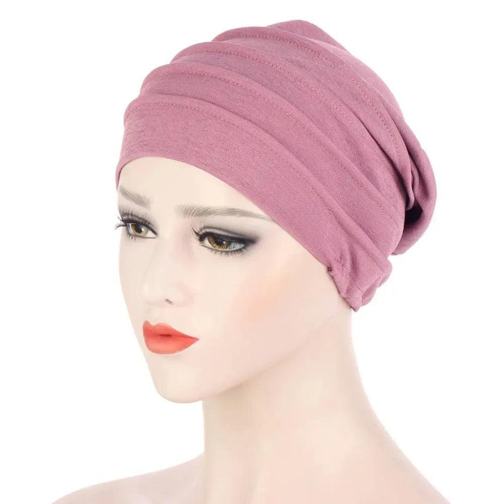 Solid Color Slub Cotton Undercap Hijab (MH031) - SJB-DIAMOND ELITES