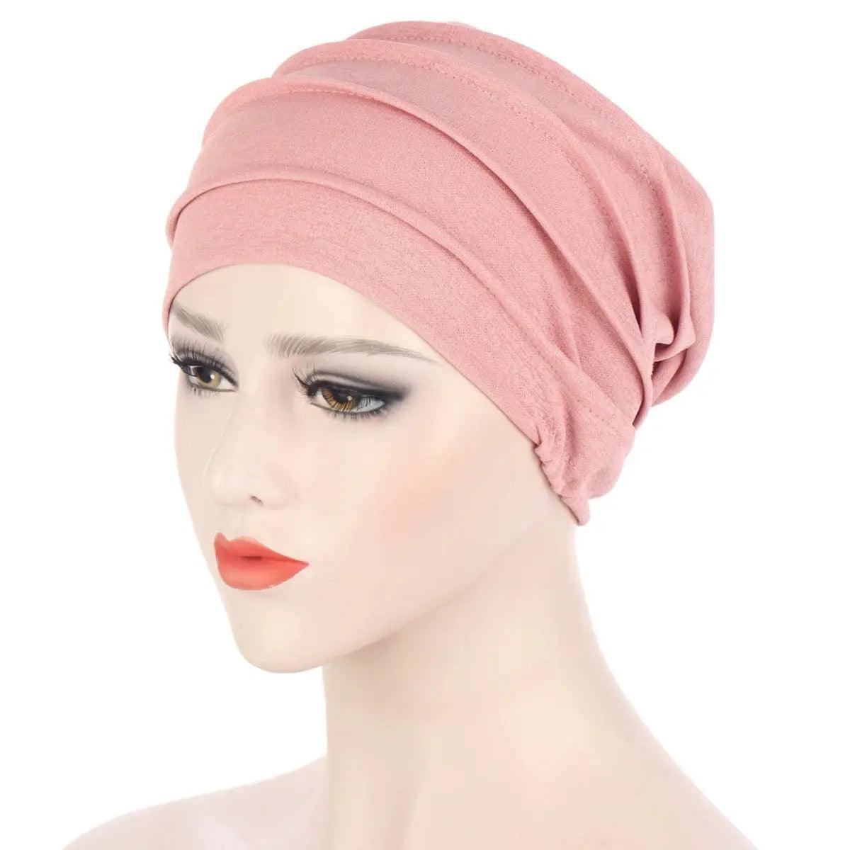 Solid Color Slub Cotton Undercap Hijab (MH031) - SJB-DIAMOND ELITES