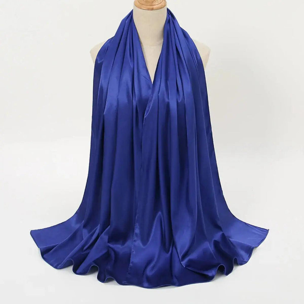 Solid Color Pearl Satin Scarf Fashion Soft Hijab (MH034) - SJB-DIAMOND ELITES