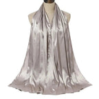 Solid Color Pearl Satin Scarf Fashion Soft Hijab (MH034) - SJB-DIAMOND ELITES