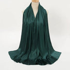 Solid Color Pearl Satin Scarf Fashion Soft Hijab (MH034) - SJB-DIAMOND ELITES