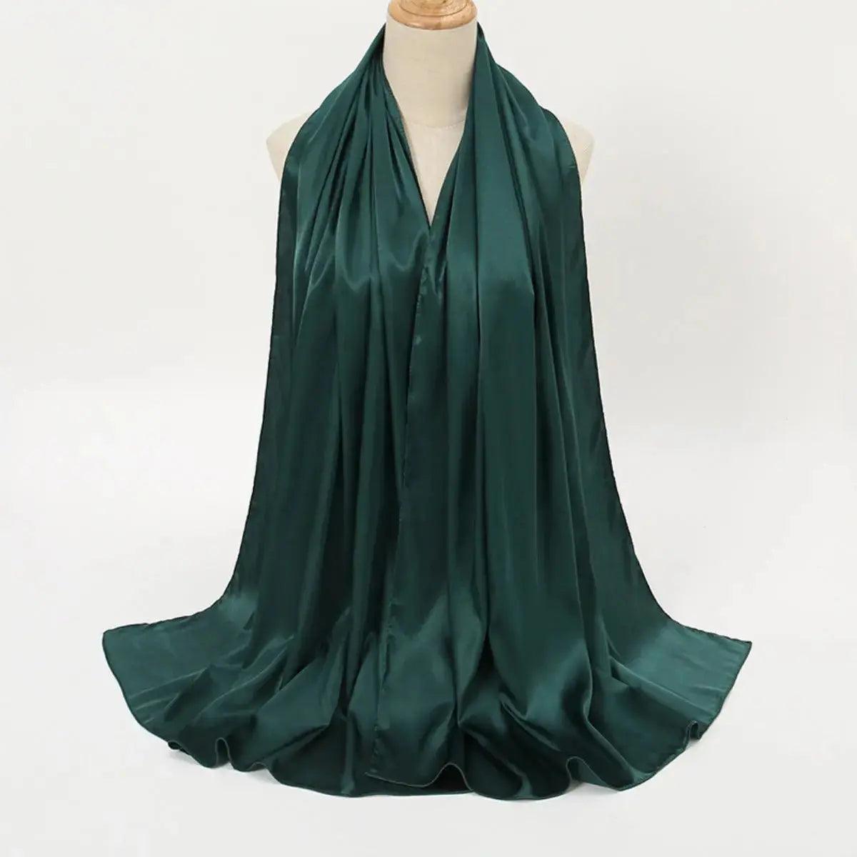 Solid Color Pearl Satin Scarf Fashion Soft Hijab (MH034) - SJB-DIAMOND ELITES