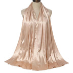 Solid Color Pearl Satin Scarf Fashion Soft Hijab (MH034) - SJB-DIAMOND ELITES