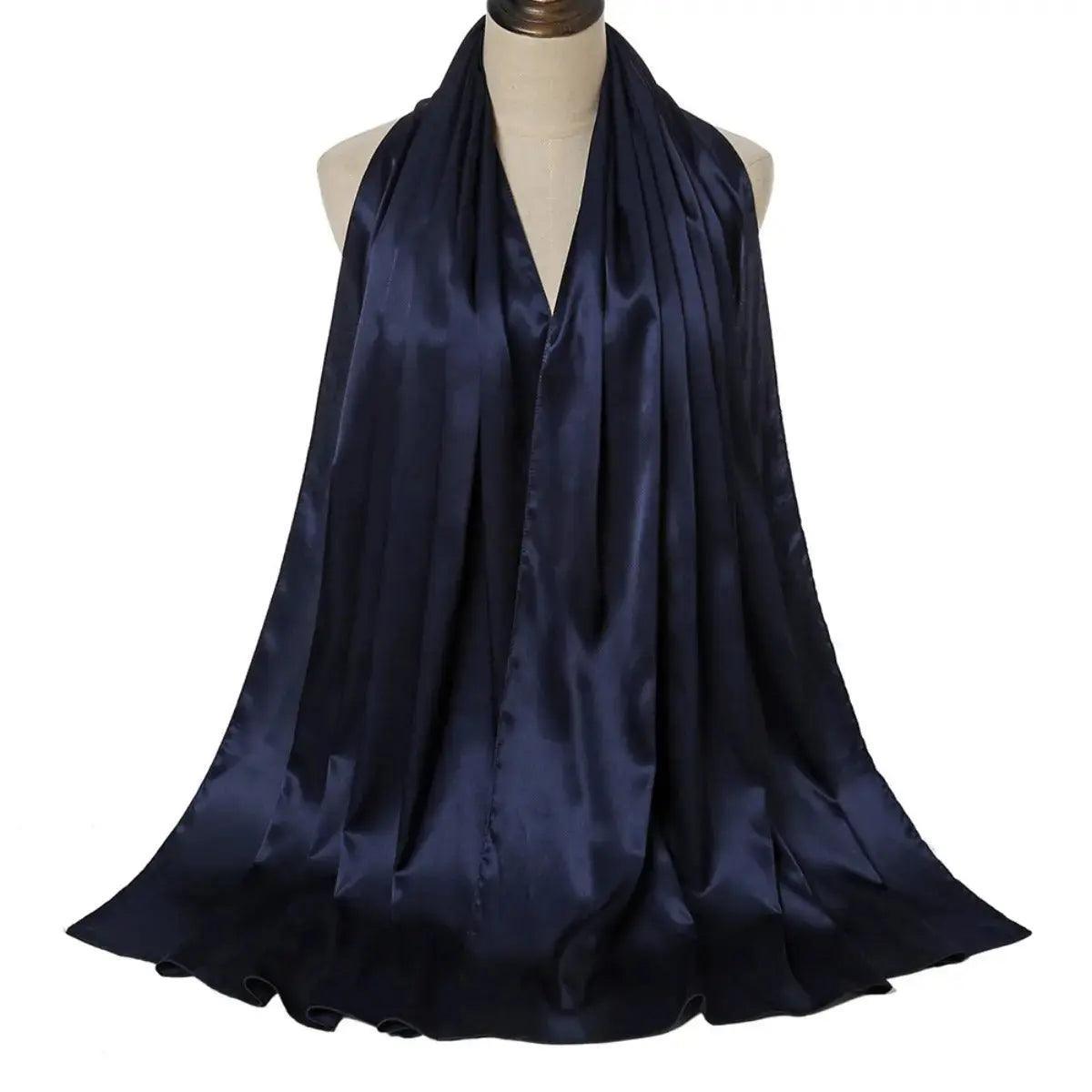 Solid Color Pearl Satin Scarf Fashion Soft Hijab (MH034) - SJB-DIAMOND ELITES