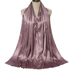 Solid Color Pearl Satin Scarf Fashion Soft Hijab (MH034) - SJB-DIAMOND ELITES