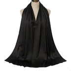 Solid Color Pearl Satin Scarf Fashion Soft Hijab (MH034) - SJB-DIAMOND ELITES