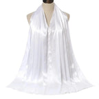 Solid Color Pearl Satin Scarf Fashion Soft Hijab (MH034) - SJB-DIAMOND ELITES