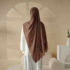 Solid Color Chiffon Hijab  With Neck Base Hat 2pcs Set (MH036) - SJB-DIAMOND ELITES