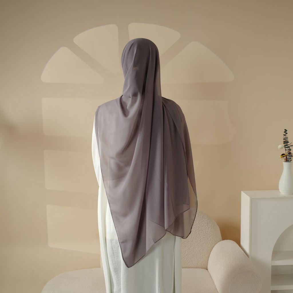 Chiffon Hijab with Cord Base Cap 2pcs Set (MH037) - SJB-DIAMOND ELITES