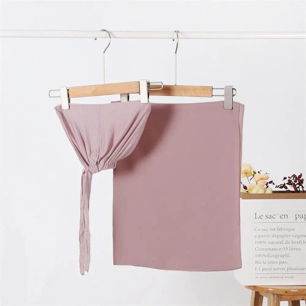 Chiffon Hijab with Cord Base Cap 2pcs Set (MH037) - SJB-DIAMOND ELITES