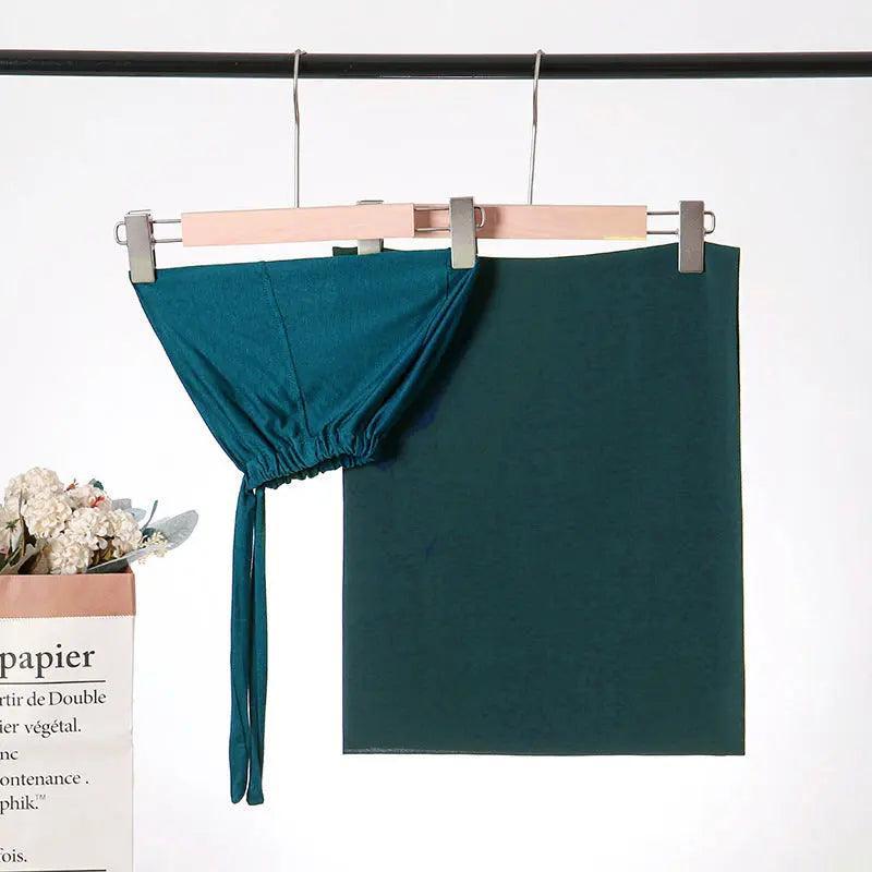 Chiffon Hijab with Cord Base Cap 2pcs Set (MH037) - SJB-DIAMOND ELITES