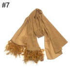 Chiffon Scarves Feather Scarf Hijab (MH039) - SJB-DIAMOND ELITES