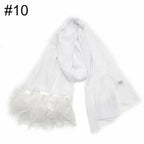 Chiffon Scarves Feather Scarf Hijab (MH039) - SJB-DIAMOND ELITES