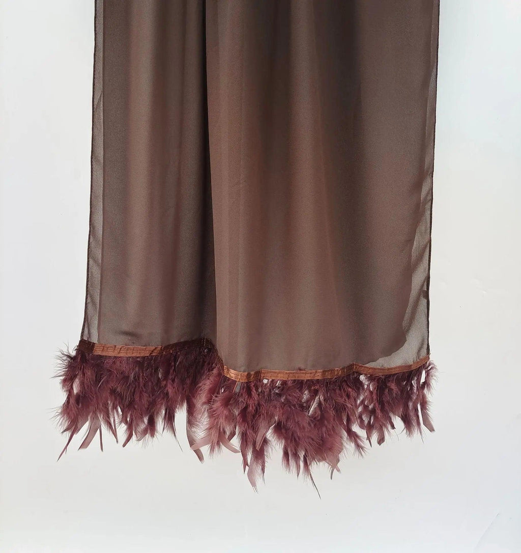 Chiffon Scarves Feather Scarf Hijab (MH039) - SJB-DIAMOND ELITES